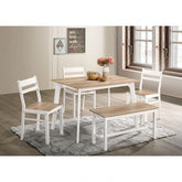 Debbie 5 Pc. Dining Table Set Model Cm3714Nt-T-Bn-5Pk-Chair By Furniture Of America